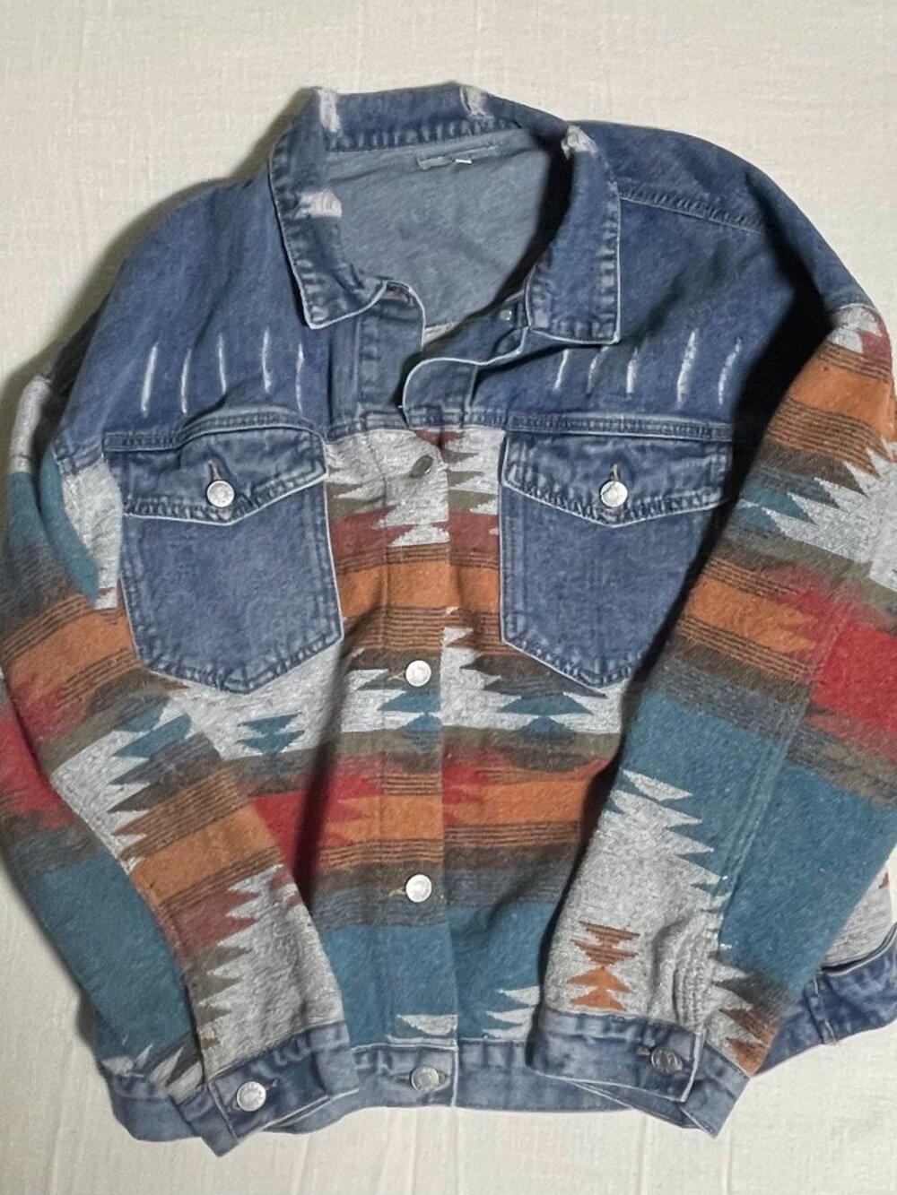 Womens Veveret Jean Patterned Jacket (Size L)